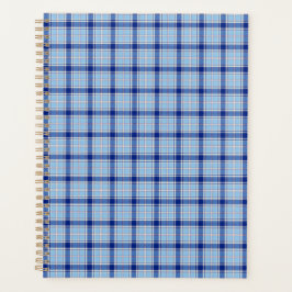 Agenda Estilo Xadrez Azul Rústico Simples