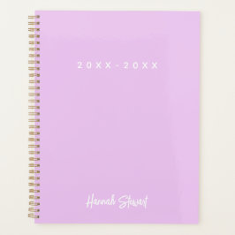 Agenda Estiloso Moderno Lavanda Roxo Minimalista Feminino