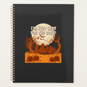 Agenda Estou Aqui Boos Halloween Crianças Silhueta Lua P