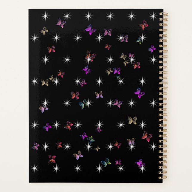 Agenda estrelas borboleta céu (Verso)