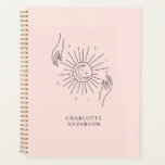 Agenda Estrelas de lua solar minimalistas<br><div class="desc">Planeador de estrelas de lua solar minimalista. Basta editar seu produto em alguns minutos. Você pode alterar a fonte/tamanho/cor e a posição usando "mais personalização".</div>