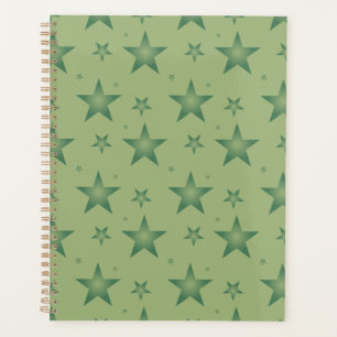 Agenda Estrelas Elegante e Na moda em Verde Sage
