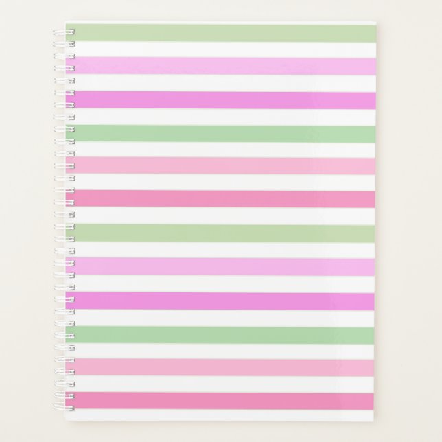 Agenda Estrias, rosa, verdes (Frente)