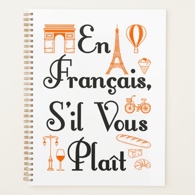 Agenda Estudante Francês De Professores Francais, S'il Vo (Frente)