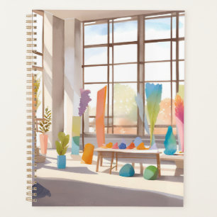 Agenda Estúdio de Arte Abstrata Aquarela Arejada e Lumi