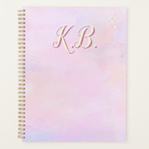Agenda Estudo Essencial Rosa Caprichoso com Aquarela