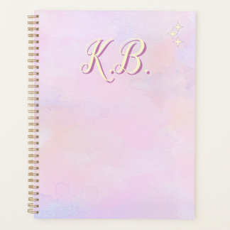 Agenda Estudo Essencial Rosa Caprichoso com Aquarela