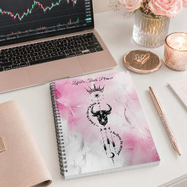 Agenda Eu Acredito em Mim Símbolo Pink Marble Trader