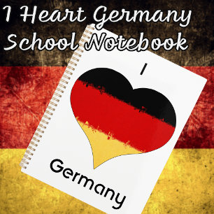 Agenda Eu Amo a Alemanha Grunge Heart Flag Design