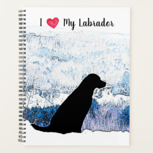 Agenda Eu Amo Meu Labrador - Cachorro Negro - Laboratóri