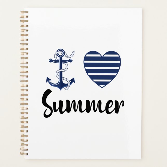 Agenda Eu amo o notebook de verão (Frente)