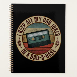 Agenda Eu guardo todas as minhas piadas de pai em uma bas