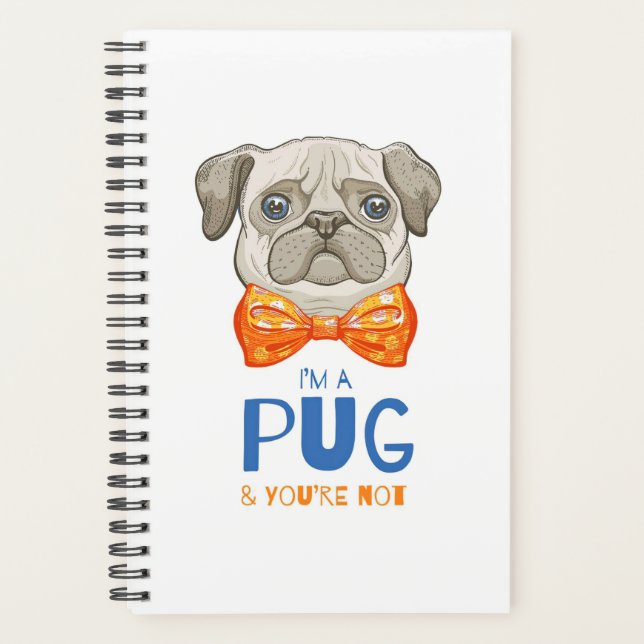 Agenda Eu Sou Um Presente De Pug Engraçado, Um Presente D (Frente)