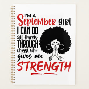 Agenda Eu Sou Uma Garota De Setembro Rezando Mulher Rainh