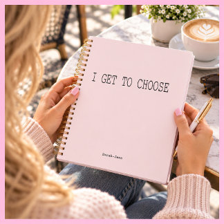 Agenda EU TENHO A ESCOLHA Presente Cor-de-Rosa Inspirador