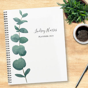 Agenda Eucalipto com Aquarela Personalizada