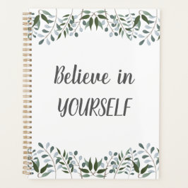 Agenda Eucalyptus Greenery Floral Acredita Em Si Mesmo