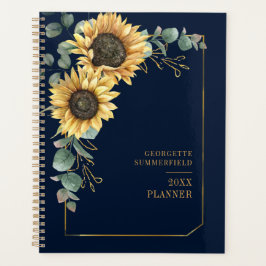 Agenda Eucalyptus Sunflower Floral Geométrico
