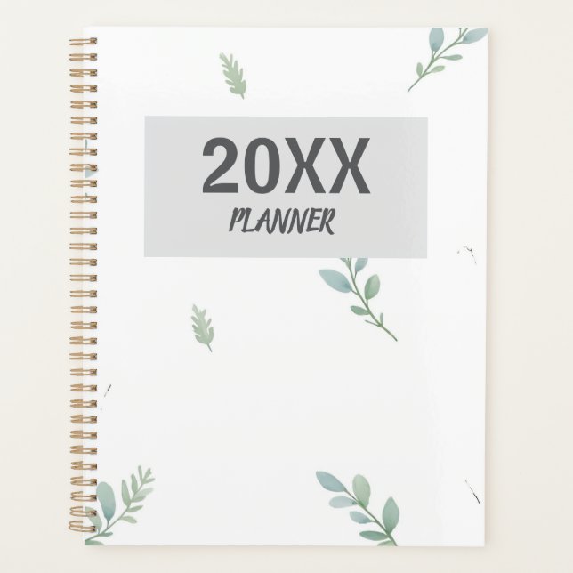 Agenda Eucalyptus Watercolor Weekly & Monthly Planner (Frente)