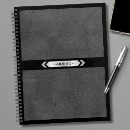 Agenda Executivo Preto Minimalista Nome Profissional