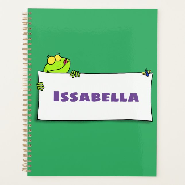 Agenda Exemplo de desenho animado de sinal verde de sapo (Frente)