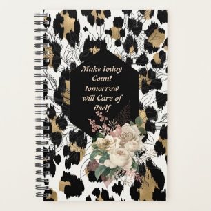 Agenda Faça hoje a conta de Leopard Planner Floral