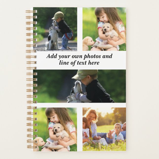 Agenda Faça sua própria colagem de fotos e texto (Frente)