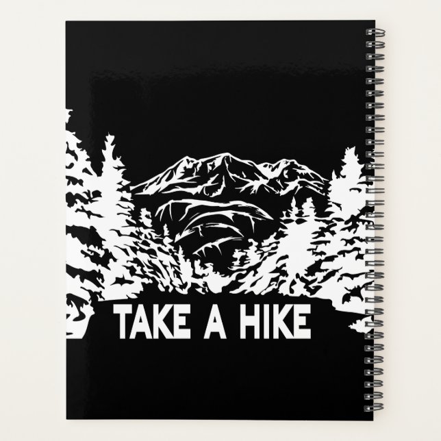 Agenda Faça uma citação de Hike, paisagem monocromática d (Verso)