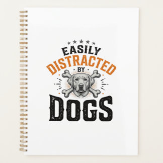 Agenda Facilmente Distraído Por Cães Design Vintage Amant