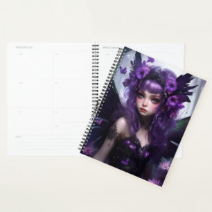 Agenda Fada Roxa bonito