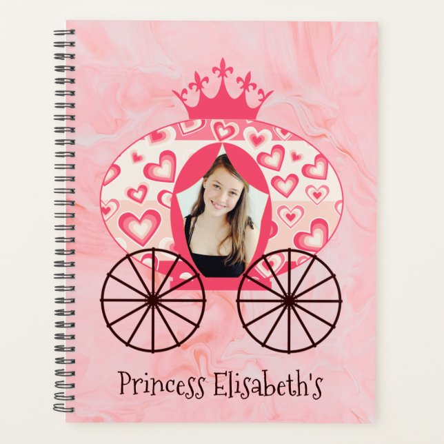Agenda Fairytale Royal Princess Carruagem Girl Birthday (Frente)