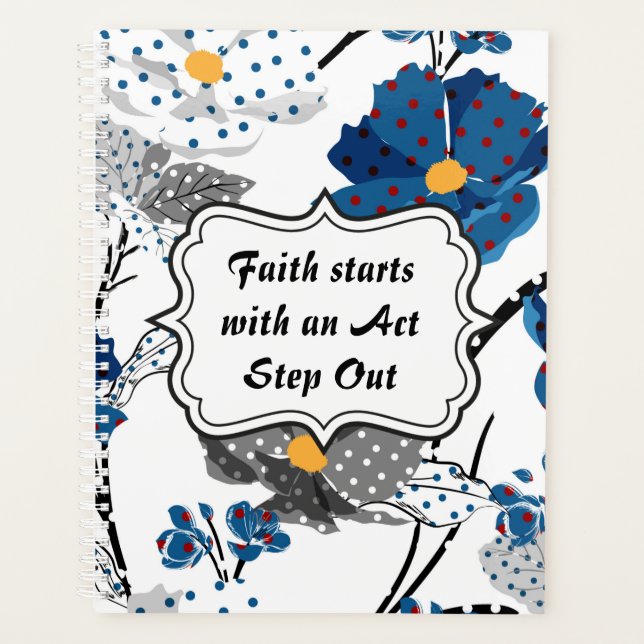 Agenda Faith começa com um Ato Floral Planner (Frente)