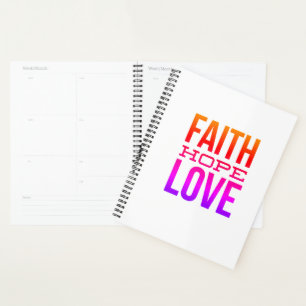 Agenda Faith Hope Love Planner