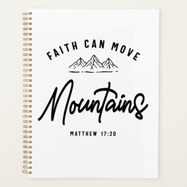 Agenda Faith Move Montanhas Matthew 17:20 Christian (Frente)