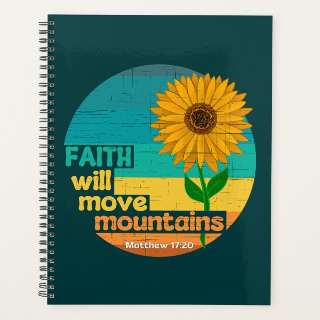 Agenda Faith Move Mountains Christian Design (Frente)