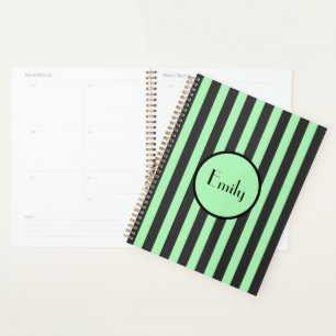 Agenda Faixa Verde e Preta da Casa Branca Personalizada