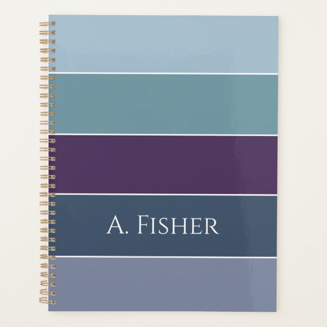 Agenda Faixas de Cores de Verão Personalizadas (Frente)