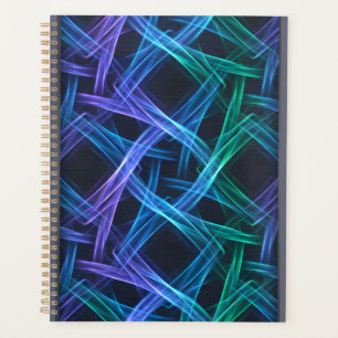 Agenda Faixas de Luz Neon Tecidas Fusão Abstrata