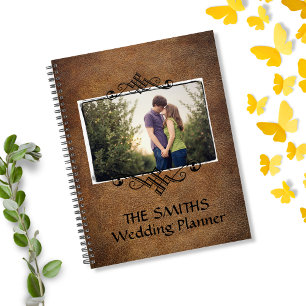Agenda Falso Couro Foto Casamento