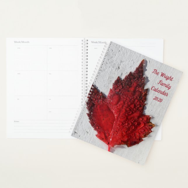 Agenda Família Autumn Red Leaves (Exibição)