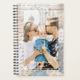 Agenda Família de Roteiro Manuscrito Foto Personalizada