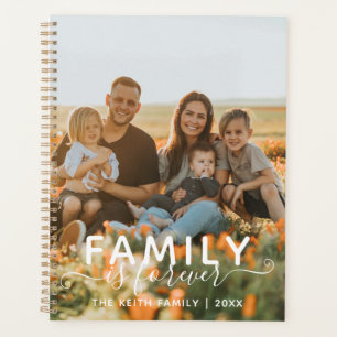 Agenda Família É Para Sempre Fundo de Foto de Caligrafia