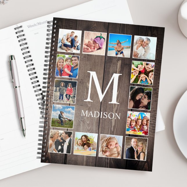 Agenda Família Farmhouse Rustic Farmhouse de Colagem de F (Criador carregado)