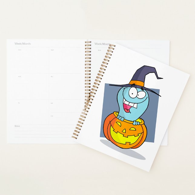 Agenda Fantasma de Halloween na Bruxa Louca de Pumpkin (Criador carregado)