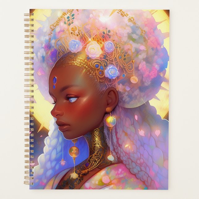 Agenda Fantasy Mulher Afro-Americana Art (Frente)