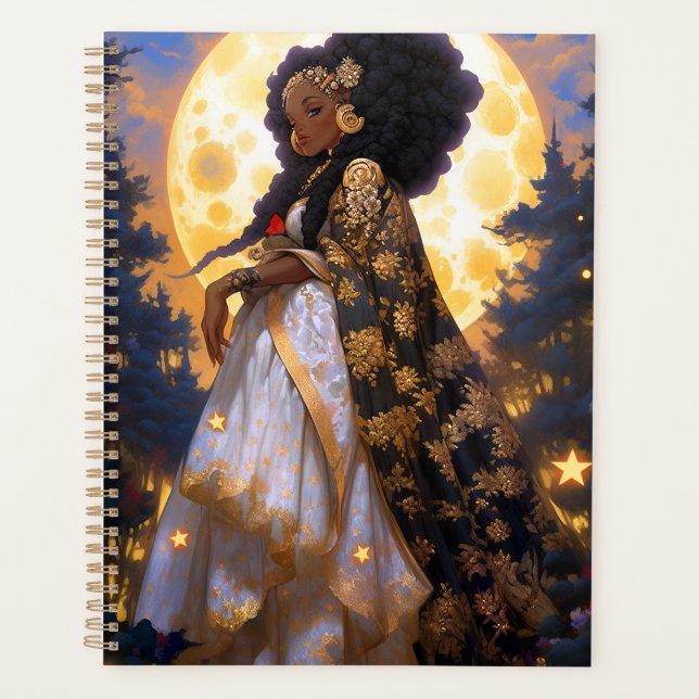 Agenda Fantasy Mulher Afro-Americana Art (Frente)