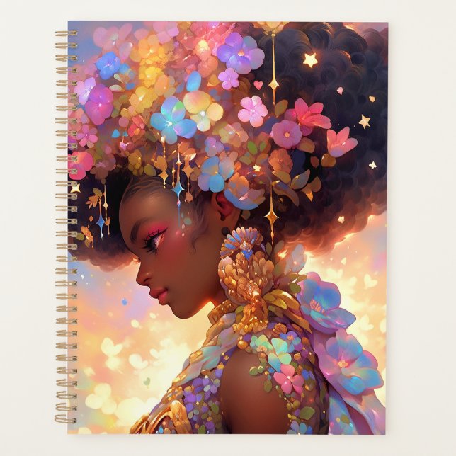 Agenda Fantasy Mulher Afro-Americana Art (Frente)