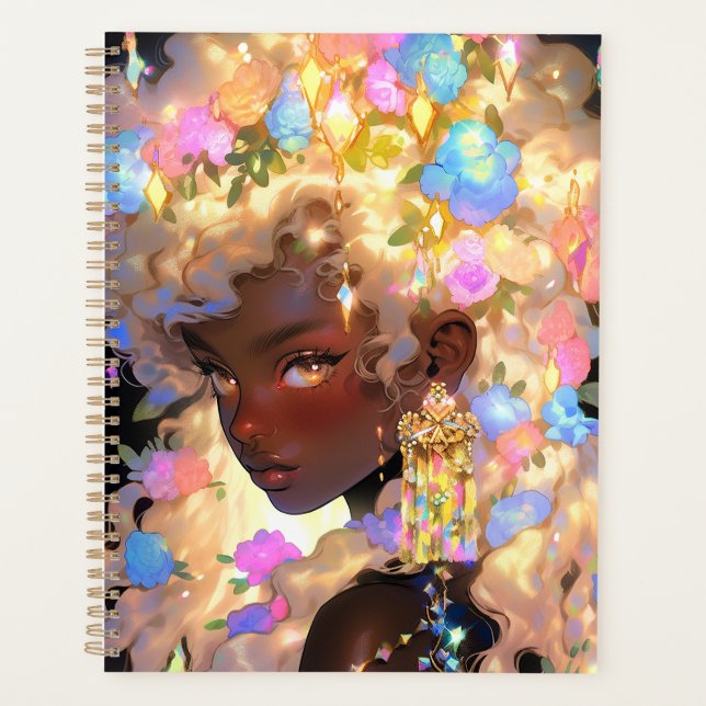 Agenda Fantasy Mulher Afro-Americana Art (Frente)