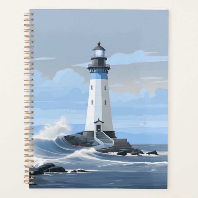 Agenda Farol colorido no oceano (Frente)