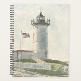 Agenda Farol de Cape Neddick Aquarela